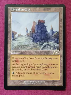 Magic The Gathering PLANESHIFT FORSAKEN CITY land card MTG - Image 1