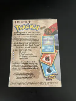 POKEMON LOCKDOWN Theme Deck **FACTORY SEALED** 1999 BRAND NEW WOTC 742818060776 - Image 4