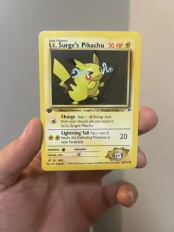 Lt Surge's Pikachu #81/132 1st Ed. Pokemon Gym Heroes NM/M WOTC Vintage - Image 1