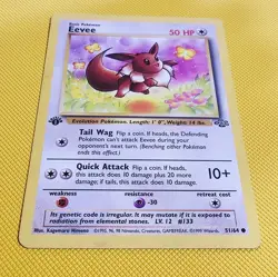 POKEMON EEVEE 51/64 1ST EDITION JUNGLE LP - Image 2