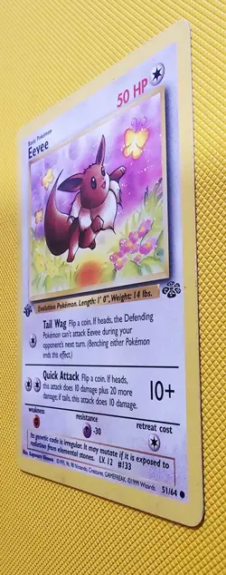 POKEMON EEVEE 51/64 1ST EDITION JUNGLE LP - Image 4