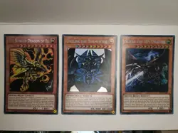 YuGiOh! TN19 Egyptian God Card Set Obelisk Ra Slifer Secret Rare NM - Image 1