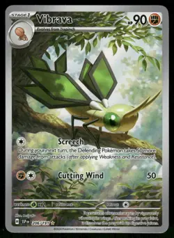 Pokemon Cards Vibrava 206/191 Surging Sparks Illustration Rare NM - Image 1