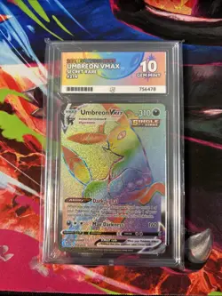 Pokemon TCG Umbreon VMAX Evolving Skies 214/203 Secret Rare ACE 10 Perfect Subs - Image 1