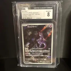 Mewtwo CGC 8 Sv2a 151 183/165 Art Rare Holo Japanese Pokemon Card - Image 1