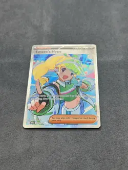 Pokemon TCG Emcee's Hype Trainer 220/182 Ultra Rare Destined Rivals Set - Image 4