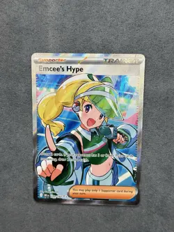 Pokemon TCG Emcee's Hype Trainer 220/182 Ultra Rare Destined Rivals Set - Image 5