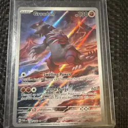 Pokemon Cards Groudon 199/182 Paradox Rift Illustration Rare NM - Image 1