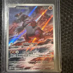 Pokemon Cards Groudon 199/182 Paradox Rift Illustration Rare NM - Image 2