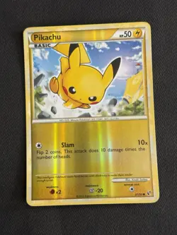Pokemon TCG Pikachu 61/90 Undaunted Reverse Holo MP - Image 1