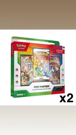 SET of 2 Pokemon TCG First Partner Illustration Collection Series 1 - SHIPS 4/21 - Image 1