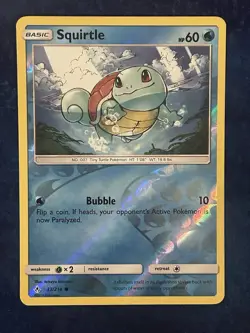 Pokemon Squirtle Reverse Holo Common # 33/214 - Unbroken Bonds - LP - Image 1