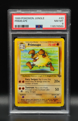 Primeape 1999 Pokemon Jungle Unlimited #43 WOTC PSA 8 Newly Graded - Image 1