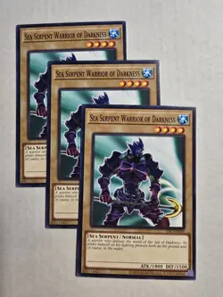 Yugioh- 3X Sea Serpent Warrior of Darkness - 25th - Unlimited - IOC-059 - NM - Image 1