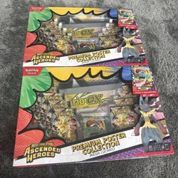 X2 Pokemon Mega Evolution Ascended Heroes Premium Poster Collection Lucario - Image 1