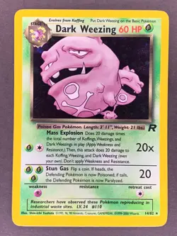 Dark Weezing Holo 014/082 Team Rocket 2000 English Pokemon Card - Image 1