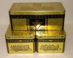 Yu-Gi-Oh Cards - 2022 Collector"s Empty TIN (3) OF THE PHARAOH'S GODS For Cards 83717857211 - Image 1