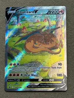 Pokemon TCG Charizard V Full Art Black Star Promo SWSH260 NM - Image 1