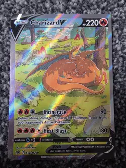 Pokemon Tcg Sleeping Charizard V Swsh260 UPC Promo - Image 1