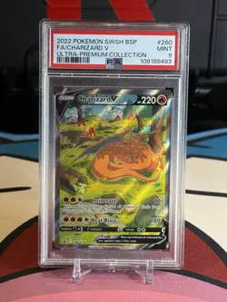 2022 Pokemon SWSH Promo Charizard V SWSH260 Ultra-Premium Holo PSA 9 - Image 1