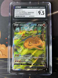 Pokemon TCG Charizard v SWSH260 Sword & Shield Promo CGC 9.5 - Image 1
