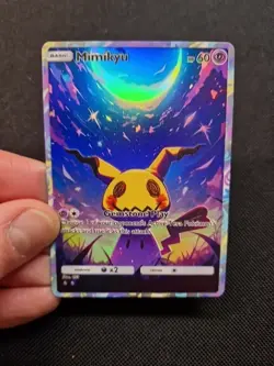 Mimikyu Full Art Rainbow Holo Moonlit Night Custom Promo Art Card - Image 1