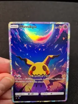 Mimikyu Full Art Rainbow Holo Moonlit Night Custom Promo Art Card - Image 2