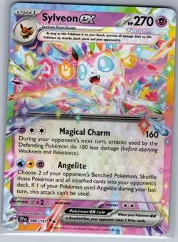 Sylveon ex 086/191 SV08: Surging Sparks - Pokemon Card - NM - Image 1
