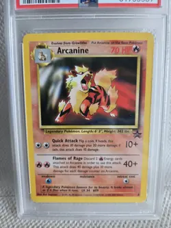 PSA 9 MINT Arcanine # 6 WOTC Black Star Promo Pokemon Card - Image 3