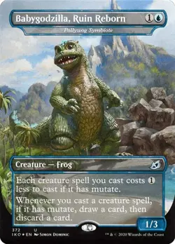 Pollywog Symbiote "Babygodzilla, Ruin Reborn" - Foil Extended Art IKO LP MTG - Image 1