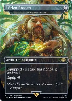 Trailblazer's Boots "Lorien Brooch" - Foil Extended Art Buy-a-Box Pro LTR LP MTG - Image 1