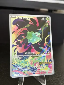 Bulbasaur (Mega Evolution Stamped) Illustration Rare 133/132 Promos Pokemon LP - Image 2