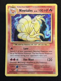 Pokemon TCG Ninetales 15/108 Holo Holo Rare XY Evolutions - Image 1