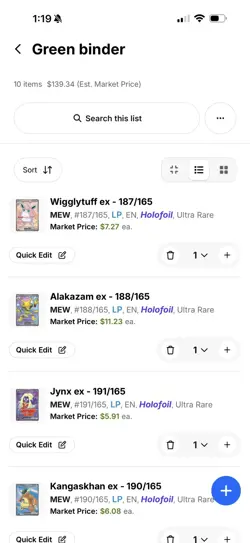 Set of 10 illustration rare Pokemon cards from 151 set - Image 4