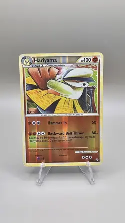 Hariyama Undaunted Reverse Holo Pokemon TCG 14/90 HeartGold & SoulSilver Rare - Image 1