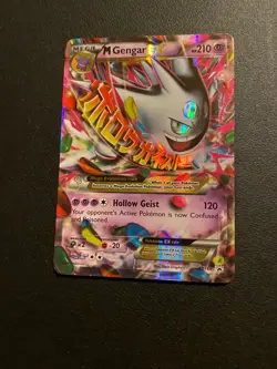 Pokemon M Gengar EX Mega Full Art Promo Holo Card XY166 - Image 1