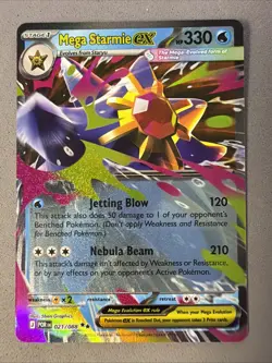 Pokemon TCG * Mega Starmie EX 21/088 RARE HOLO * Mega Evolution Perfect Order NM - Image 1
