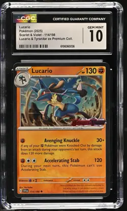 Lucario [Stamped] #114 Pokemon Scarlet & Violet CGC 10 - Image 1