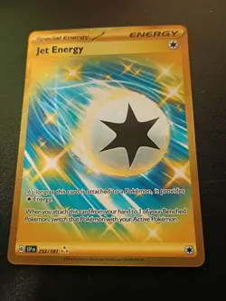 Pokemon Jet Energy Hyper Rare 252/191 Sv08 Surging Sparks Holo EN Special Energy - Image 1