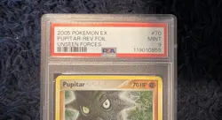 2005 Pokemon EX Unseen Forces Pupitar #70 Reverse Foil PSA 9 Mint EX Era - Image 4
