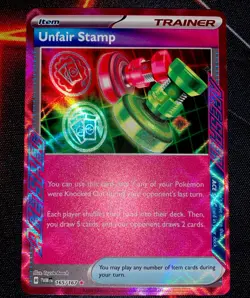 Pokemon Unfair Stamp 165/167 NM - Image 1