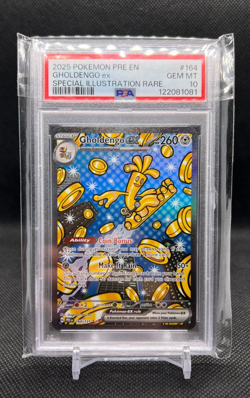 2025 Pokemon Pre EN-Prismatic Evolutions Gholdengo EX SIR #164 PSA 10 - Image 1
