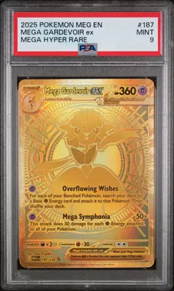 Pokemon Mega Gardevoir ex Mega Hyper Rare Me01 187/132 Holo PSA 9 - Image 1