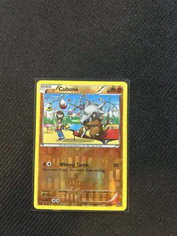 Cubone 77/162 2015 Reverse Holo Basic 70 HP Whimsy Tackle 50 Pokemon TCG - Image 1