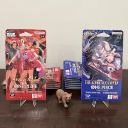 One Piece SET OF 17 Sleeved Booster Pack 5x EB-03 Heroines 12x OP-14 Azure Sea's - Image 1
