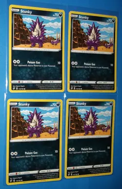 4x Stunky 114/192 Pokemon card Rebel Clash common NM - Image 1