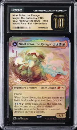 2023 MTG SLD: FROM CUTE TO BRUTE #1158 NICOL BOLAS, THE RAVAGER CGC 10 PERFECT - Image 1