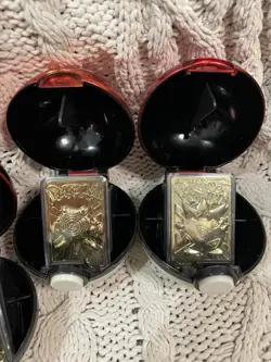 Pokemon 23K Gold Plated Trading Cards 1999 BK Full set of 6 (COA and Poke balls) - Image 5