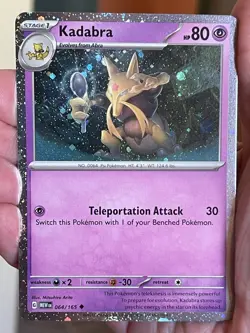 POKEMON KADABRA #064/165 UNCOMMON COSMOS HOLO SCARLET & VIOLET 151 - Image 1