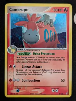 Camerupt 3/100 Crystal Guardians Holo Pokemon TCG NM - Image 1